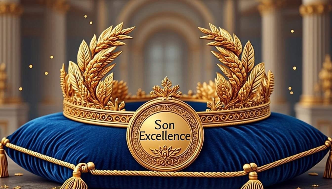 Couronne d'épis d'or — hommage à Son Excellence